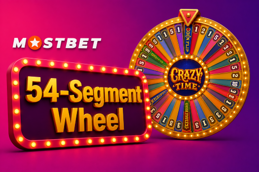 Major Points of Crazy Time Live on MostBet: 54-Segment Wheel