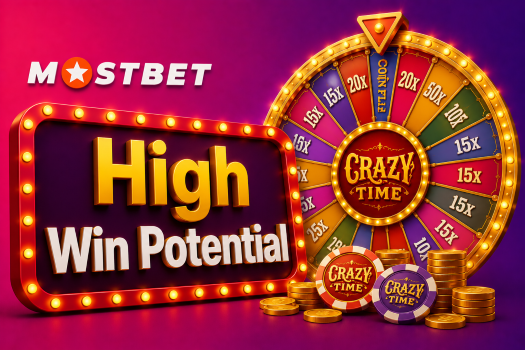 Major Points of Crazy Time Live on MostBet: High Win Potential